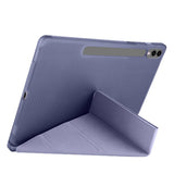 Galaxy Tab S9 Plus Kılıf Zore Tri Folding Kalem Bölmeli Standlı Kılıf Siyah