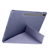 Galaxy Tab S9 Plus Kılıf Zore Tri Folding Kalem Bölmeli Standlı Kılıf Lila