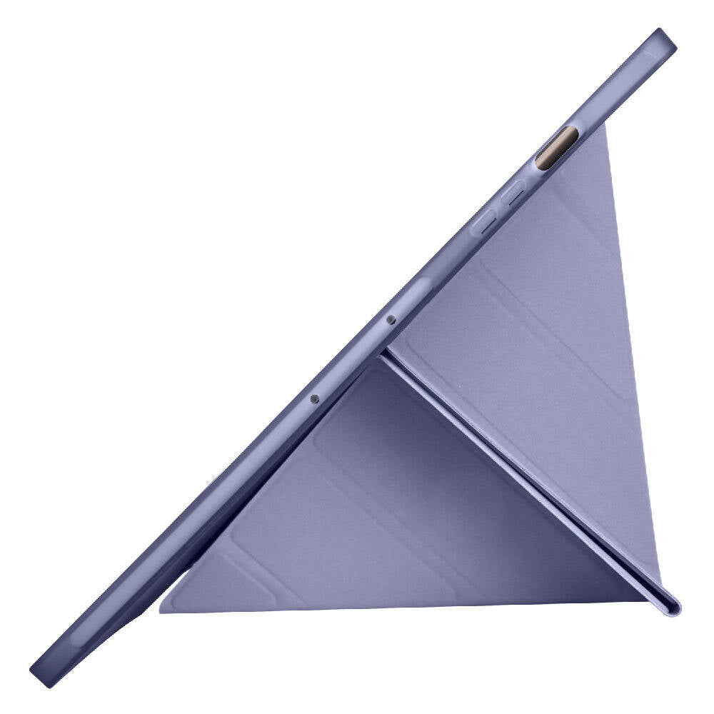 Galaxy Tab S9 Plus Kılıf Zore Tri Folding Kalem Bölmeli Standlı Kılıf Mor