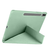 Galaxy Tab S9 Plus Kılıf Zore Tri Folding Kalem Bölmeli Standlı Kılıf Siyah