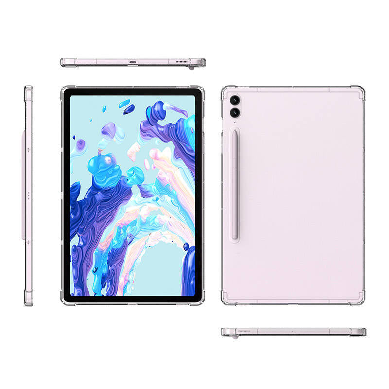 Galaxy Tab S9 Ultra Kılıf Zore Tablet Nitro Anti Shock Silikon Kapak Renksiz