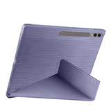 Galaxy Tab S9 Ultra Kılıf Zore Tri Folding Kalem Bölmeli Standlı Kılıf Lacivert