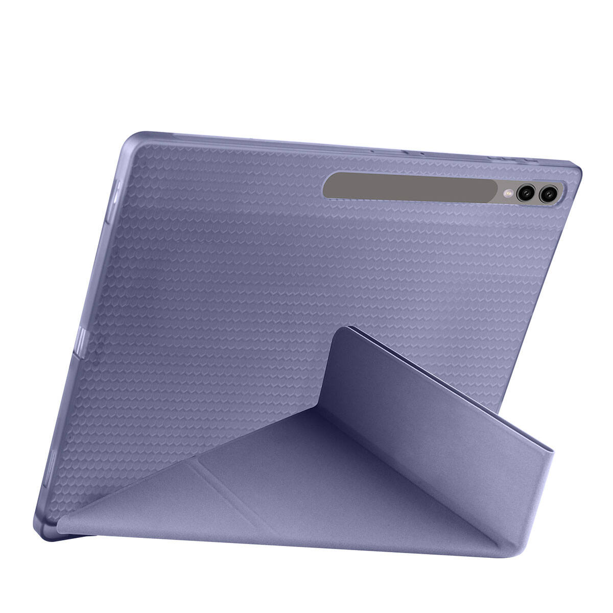 Galaxy Tab S9 Ultra Kılıf Zore Tri Folding Kalem Bölmeli Standlı Kılıf Lacivert