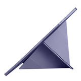 Galaxy Tab S9 Ultra Kılıf Zore Tri Folding Kalem Bölmeli Standlı Kılıf Mor