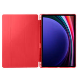 Galaxy Tab S9 Ultra Kılıf Zore Tri Folding Kalem Bölmeli Standlı Kılıf Koyu Yeşil