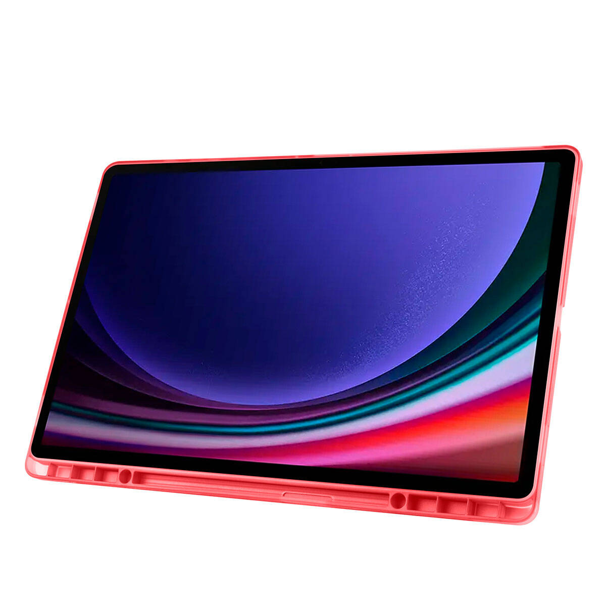 Galaxy Tab S9 Ultra Kılıf Zore Tri Folding Kalem Bölmeli Standlı Kılıf Mavi