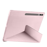 Galaxy Tab S9 Ultra Kılıf Zore Tri Folding Kalem Bölmeli Standlı Kılıf Mavi
