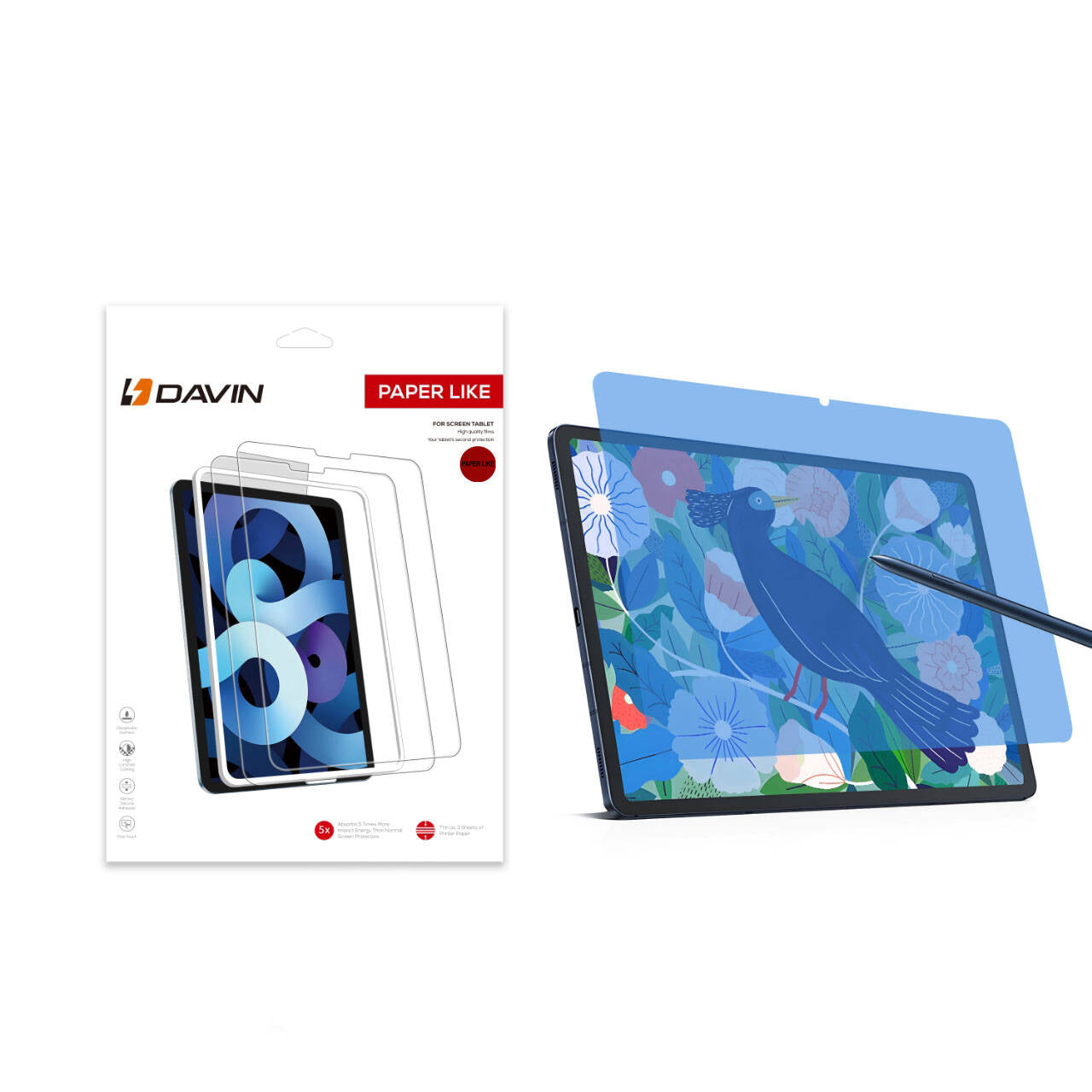 Galaxy Tab S9 Ultra SM-X910 Kağıt Hisli Mat Davin Paper Like Tablet Ekran Koruyucu Renksiz