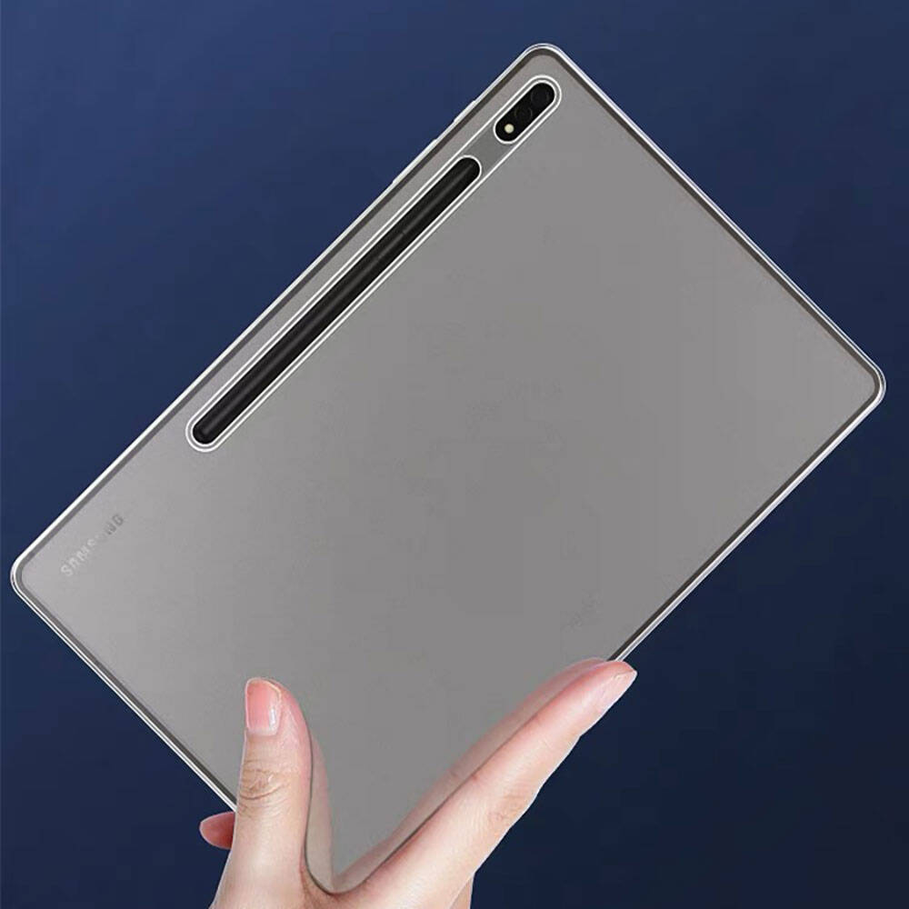 Galaxy Tab S9 Ultra SM-X910 Kılıf Zore Tablet Süper Silikon Kapak Renksiz
