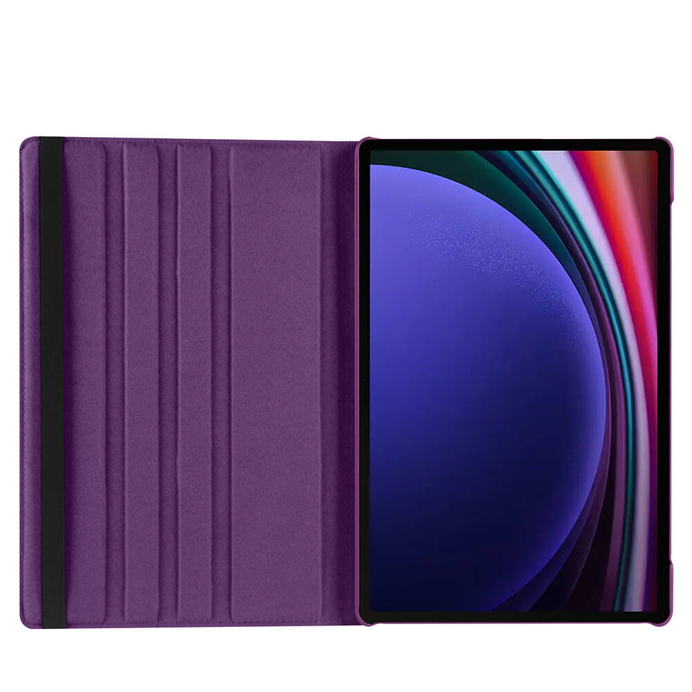 Galaxy Tab S9 Ultra SM-X910 Zore Dönebilen Standlı Kılıf Pembe Koyu