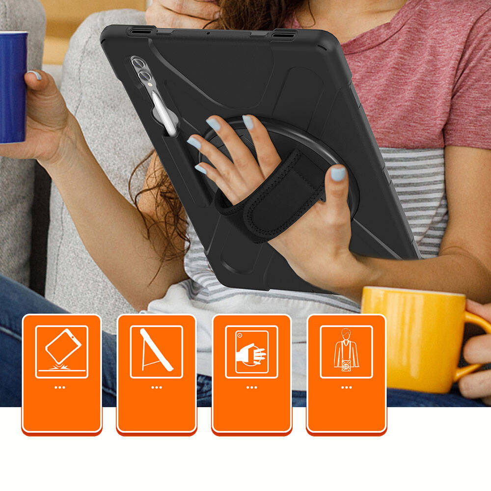 Galaxy Tab S9 Ultra Zore Defender Tablet Silikon Siyah