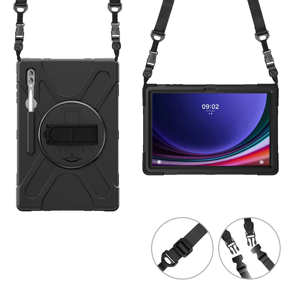 Galaxy Tab S9 Ultra Zore Defender Tablet Silikon Siyah