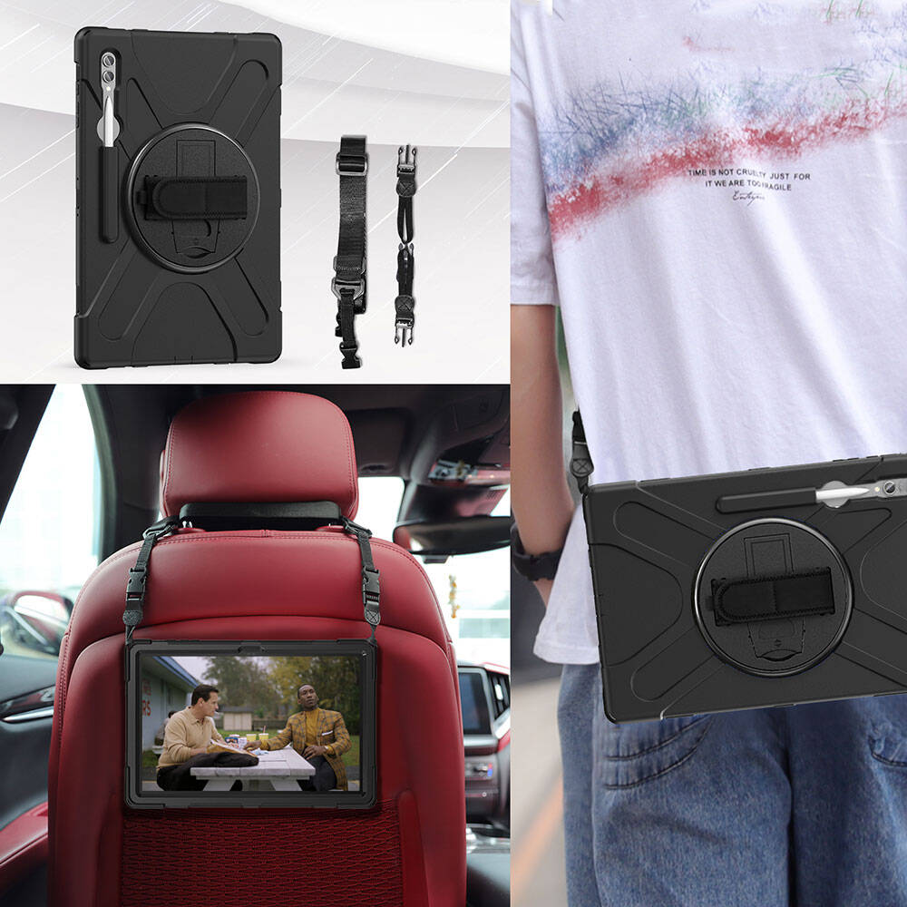 Galaxy Tab S9 Ultra Zore Defender Tablet Silikon Siyah