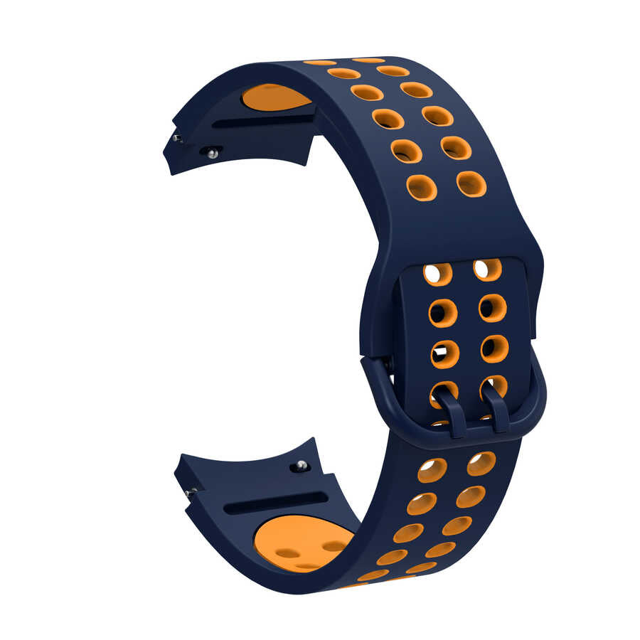 Galaxy Watch 4 Classic 42mm KRD-02 Silikon Kordon Siyah-Beyaz