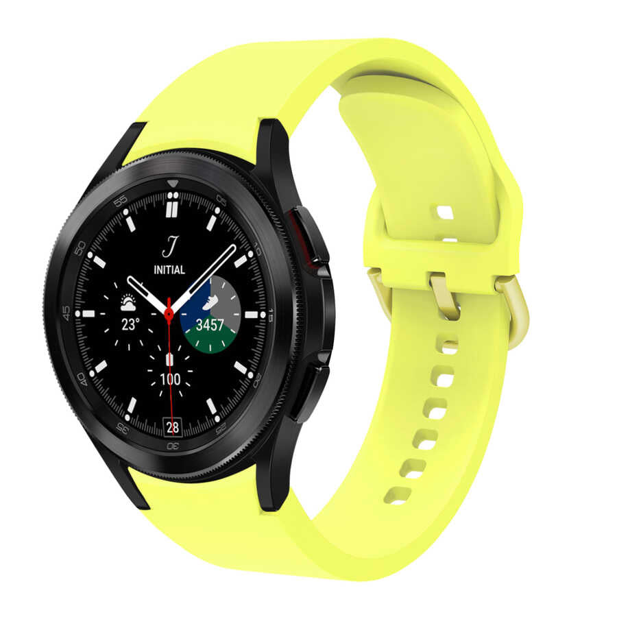 Galaxy Watch 4 Classic 46mm KRD-50 Silikon Kordon Sarı