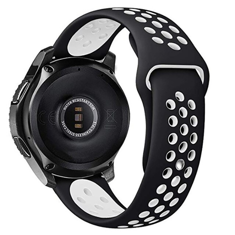 Galaxy Watch 46mm (22mm) KRD-02 Silikon Kordon Siyah-Kahverengi