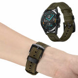 Galaxy Watch 46mm (22mm) KRD-19 Deri Kordon Yeşil