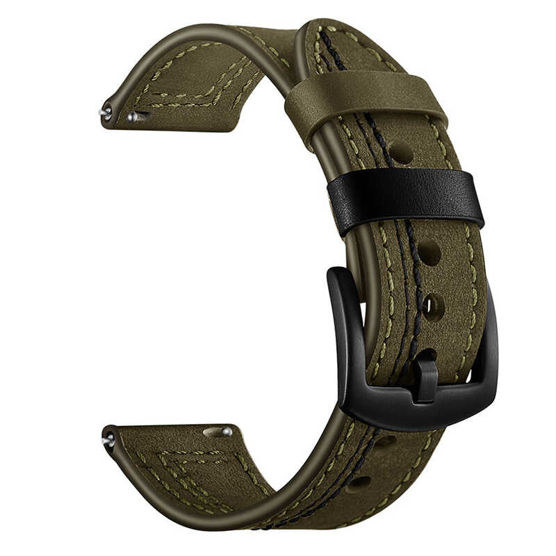 Galaxy Watch 46mm (22mm) KRD-19 Deri Kordon Yeşil