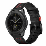 Galaxy Watch 46mm (22mm) KRD-19 Deri Kordon Siyah