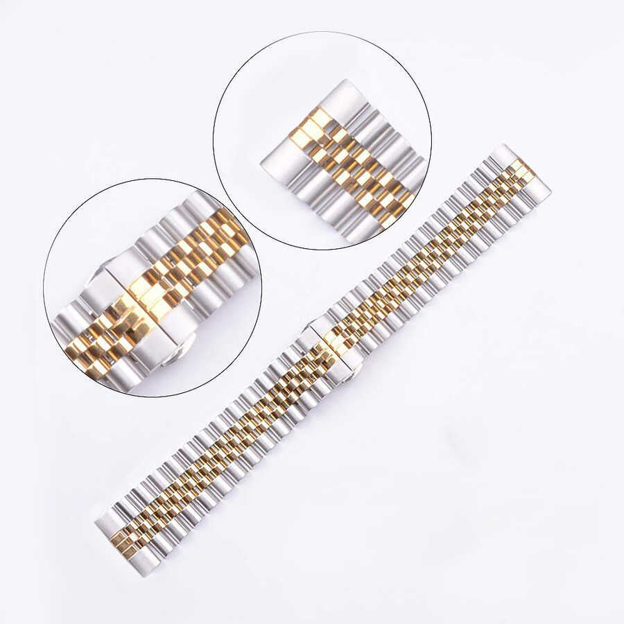 Galaxy Watch 46mm KRD-36 22mm Metal Kordon Gümüş-Gold