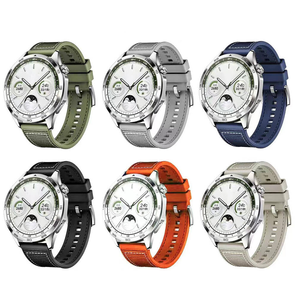 Galaxy Watch 46mm Zore KRD-102 22mm Silikon Kordon Gri