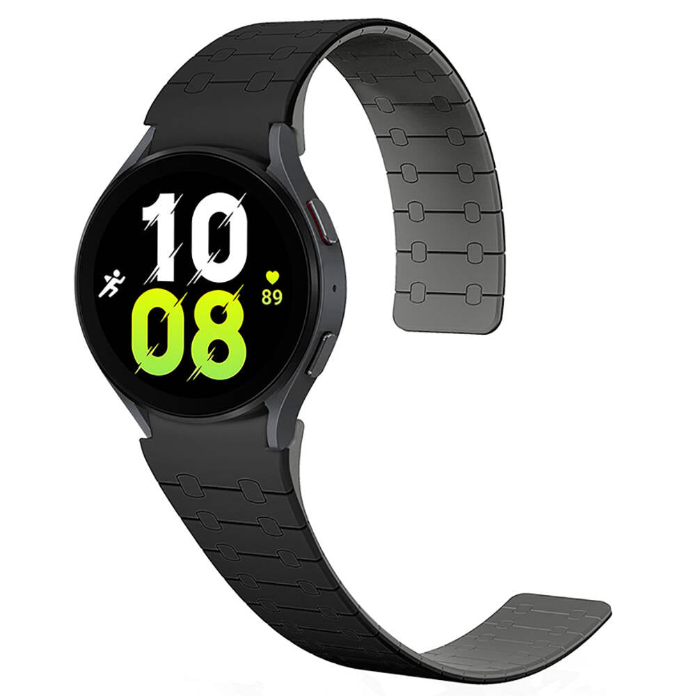 Galaxy Watch 5 40mm Zore KRD-111 20mm Çizgili Desenli Silikon Kordon Haki