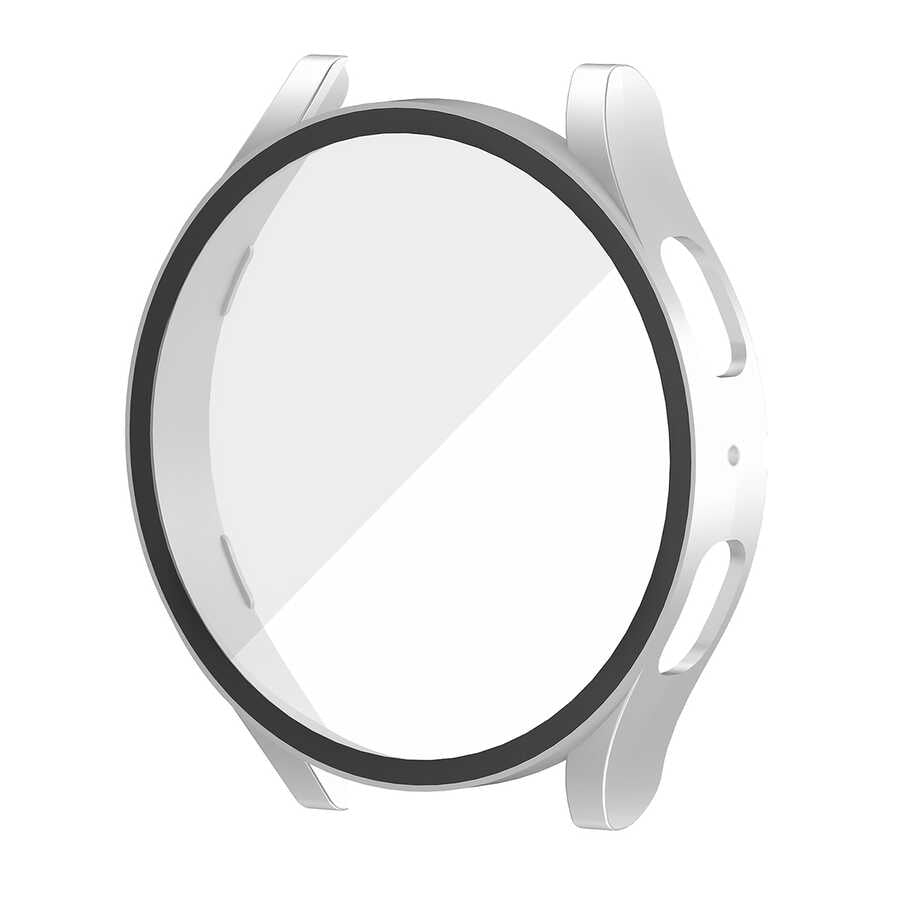 Galaxy Watch 5 44mm Sert PC Kasa ve Ekran Koruyucu Zore Watch Gard 14 Mavi Açık
