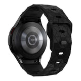 Galaxy Watch 5 Pro 45mm Zore KRD-116 20mm Futbol Desenli Spor Tasarımlı Silikon Kordon Siyah