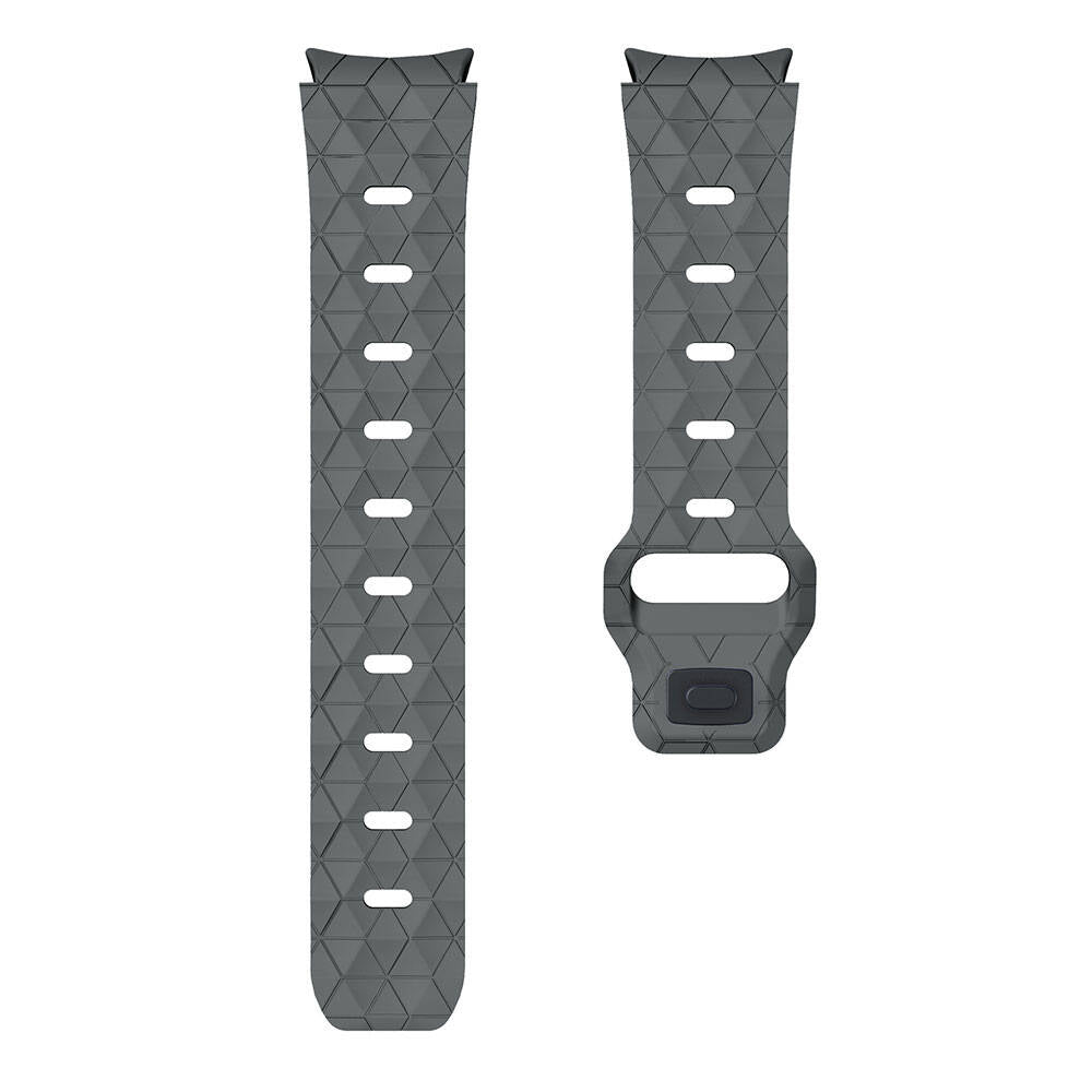 Galaxy Watch 6 40mm Zore KRD-116 20mm Futbol Desenli Spor Tasarımlı Silikon Kordon Siyah
