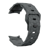 Galaxy Watch 6 40mm Zore KRD-116 20mm Futbol Desenli Spor Tasarımlı Silikon Kordon Siyah