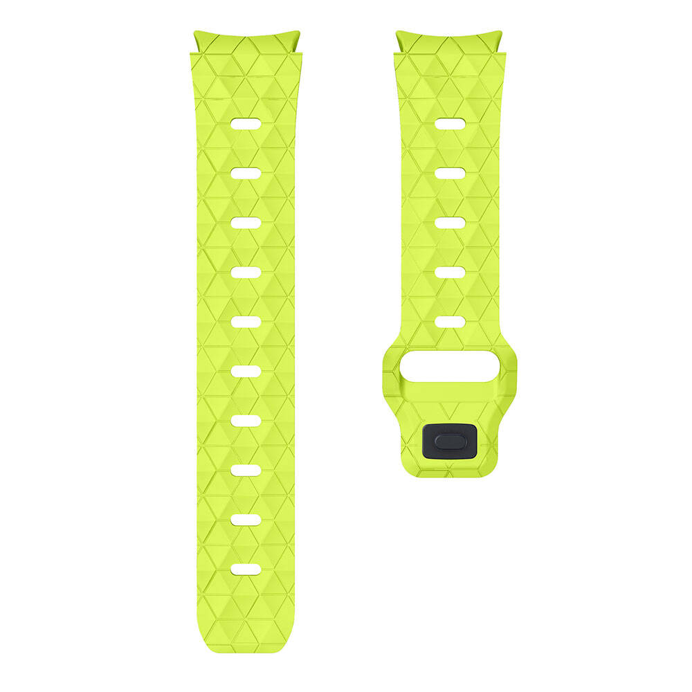 Galaxy Watch 6 40mm Zore KRD-116 20mm Futbol Desenli Spor Tasarımlı Silikon Kordon Siyah