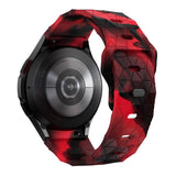 Galaxy Watch 6 44mm Zore KRD-116 20mm Futbol Desenli Spor Tasarımlı Silikon Kordon Siyah