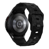Galaxy Watch 6 44mm Zore KRD-116 20mm Futbol Desenli Spor Tasarımlı Silikon Kordon Siyah