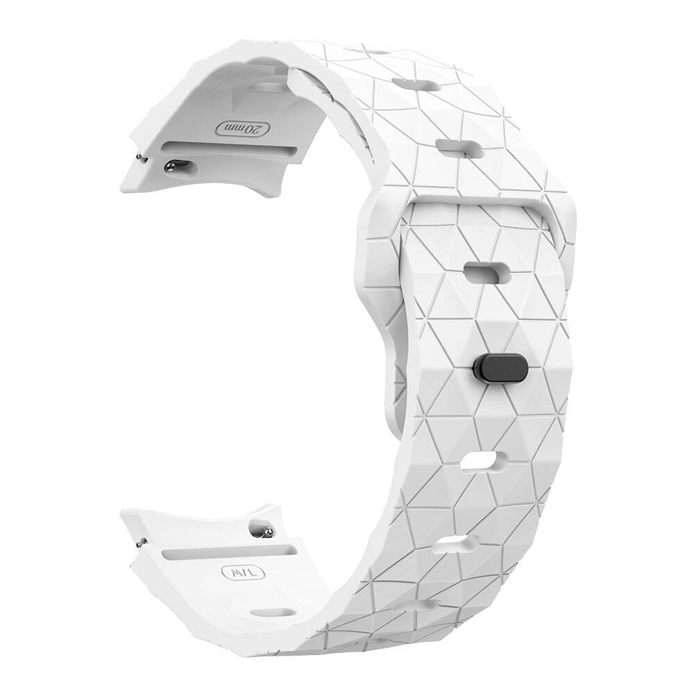 Galaxy Watch 6 44mm Zore KRD-116 20mm Futbol Desenli Spor Tasarımlı Silikon Kordon Siyah