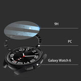 Galaxy Watch 6 Classic 47mm Sert PC Kasa ve Ekran Koruyucu Zore Sport Watch Gard 29 Beyaz
