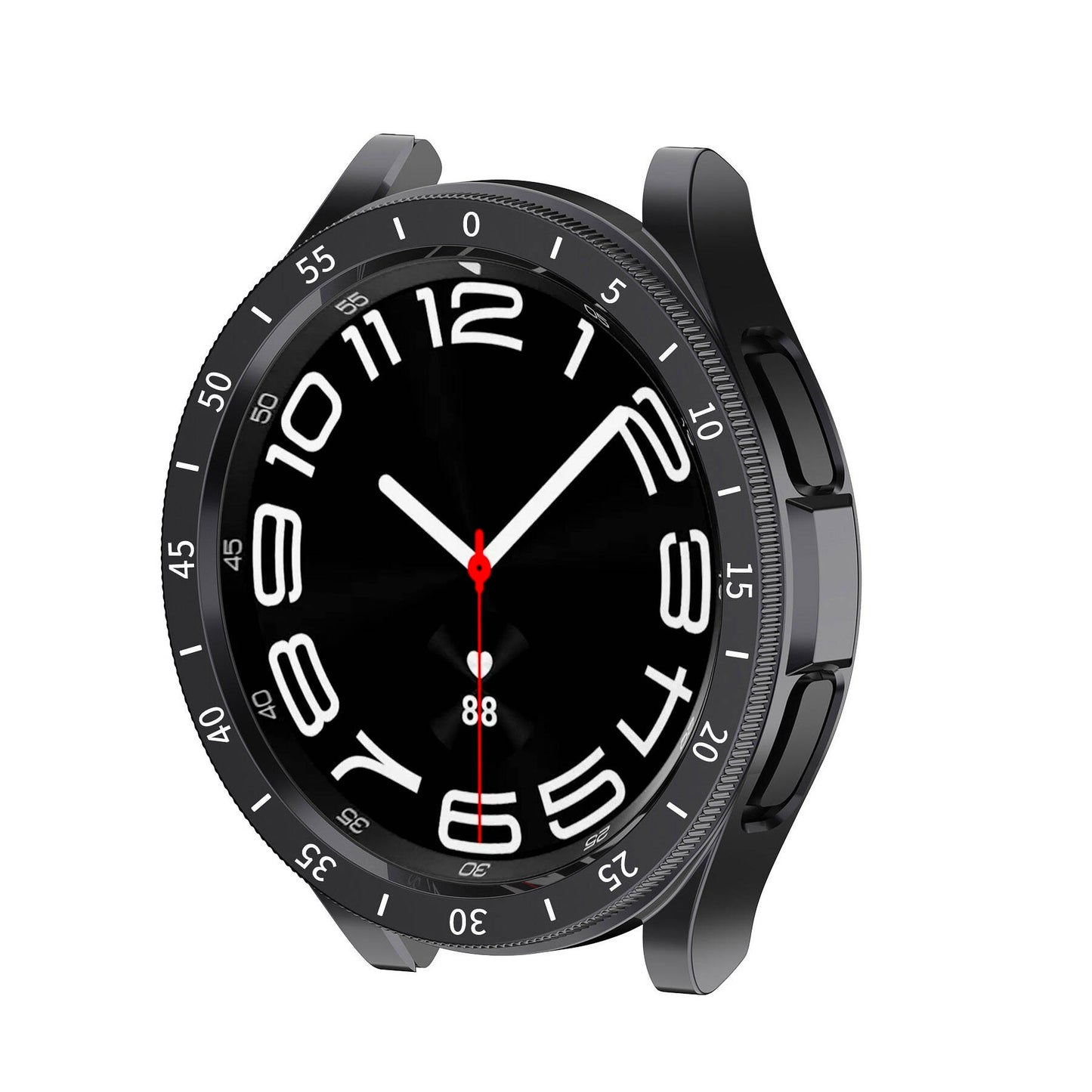 Galaxy Watch 6 Classic 47mm Sert PC Kasa ve Ekran Koruyucu Zore Sport Watch Gard 29 Siyah