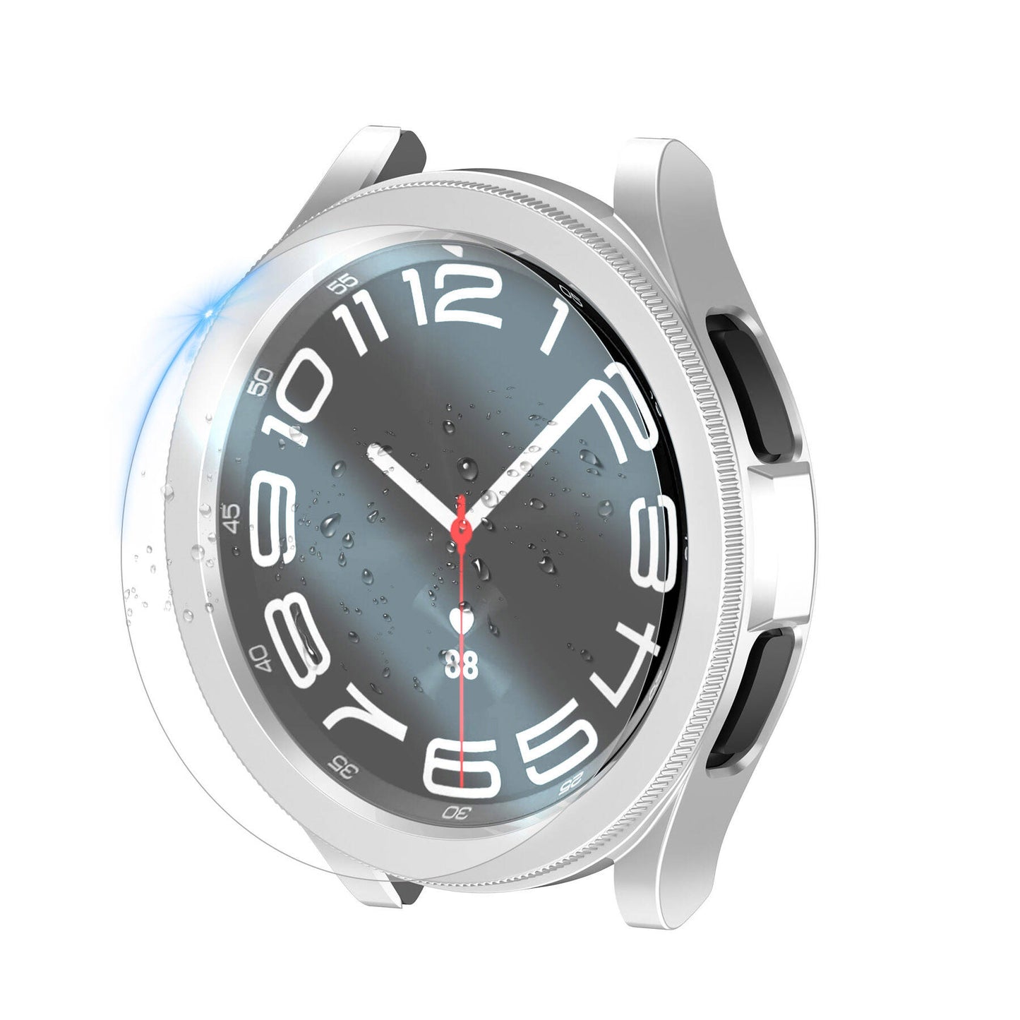 Galaxy Watch 6 Classic 47mm Sert PC Kasa ve Ekran Koruyucu Zore Watch Gard 29 Siyah