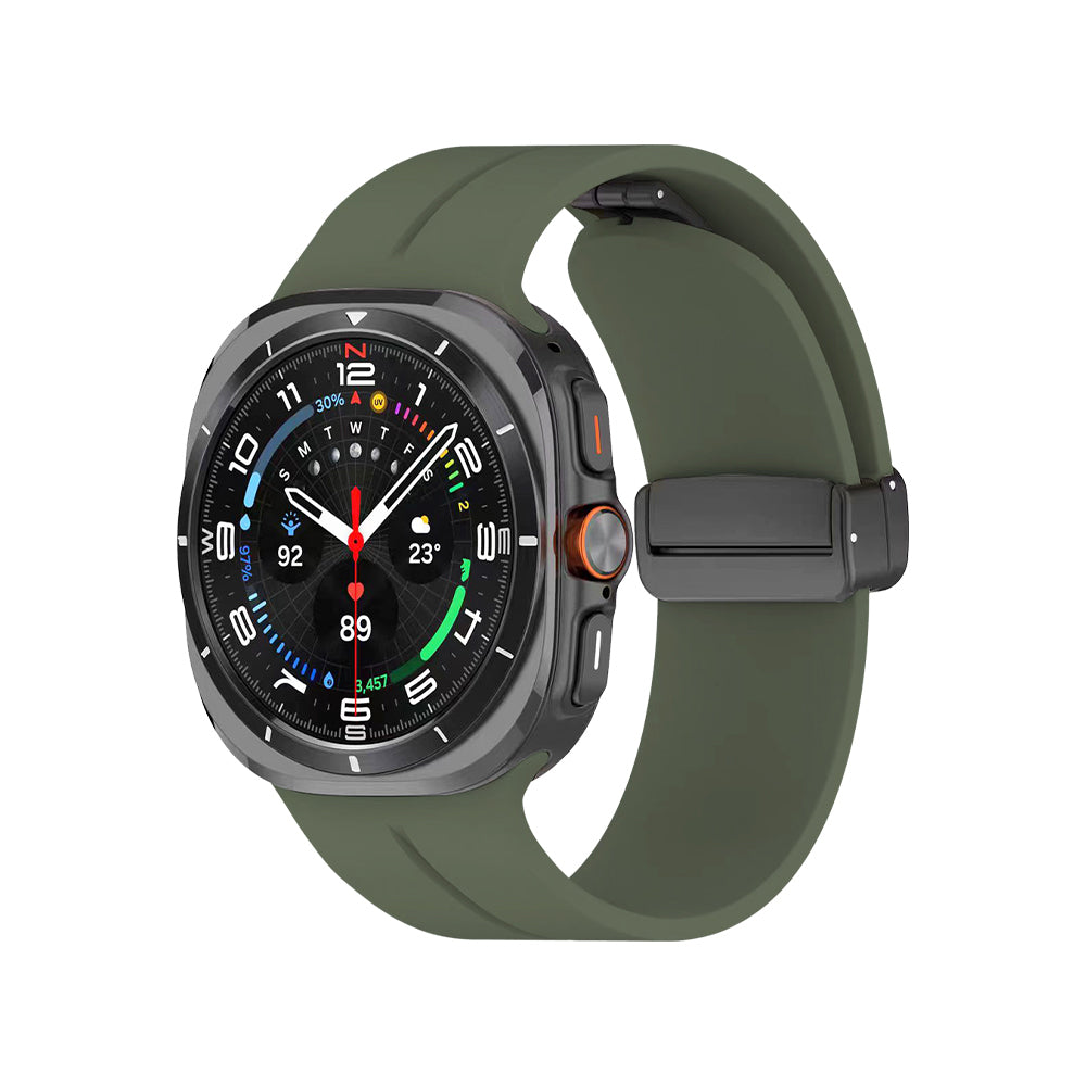 Galaxy Watch 8 40mm Zore KRD-84 22mm Silikon Kordon Koyu Yeşil
