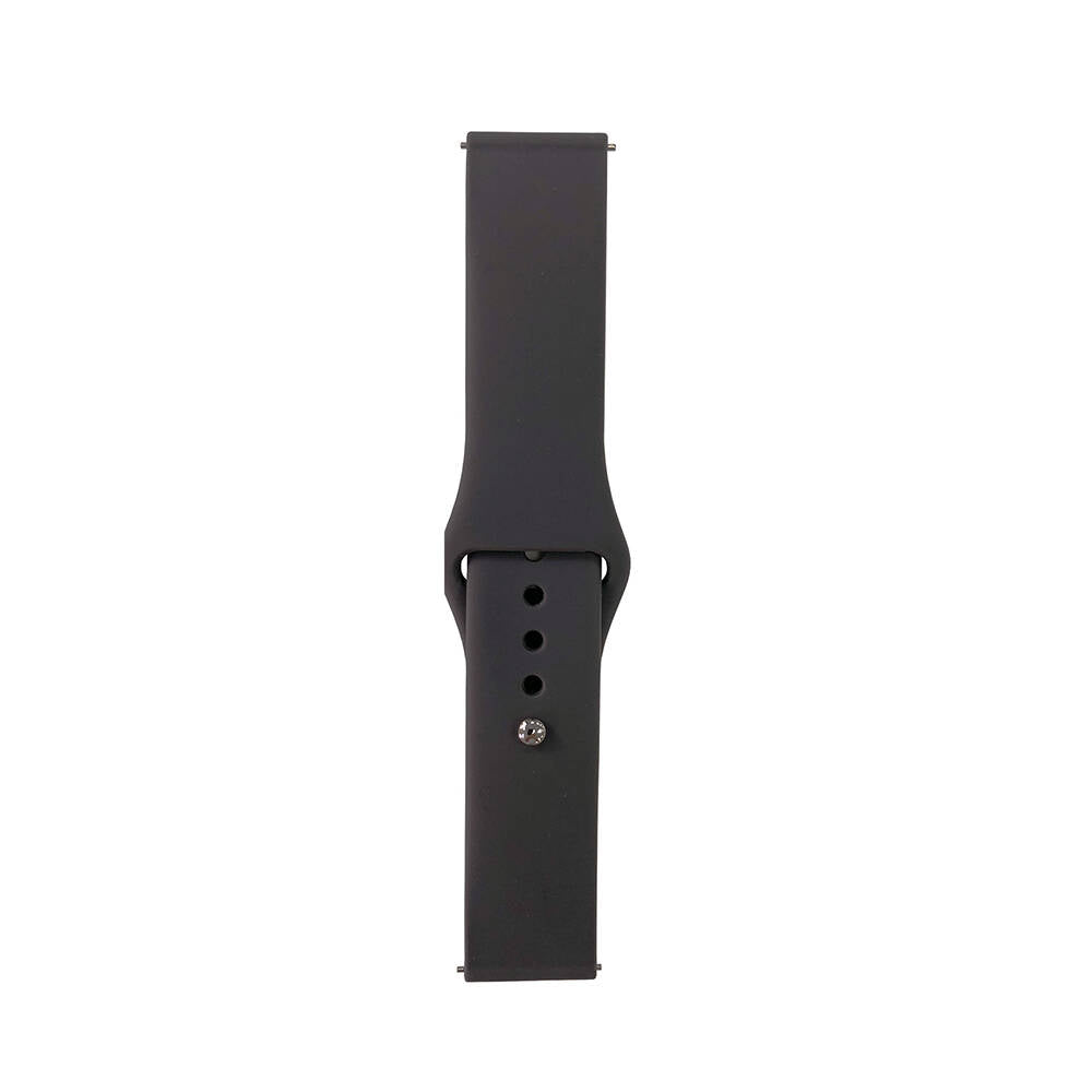 Galaxy Watch Active 2 44mm Band Serisi 20mm Klasik Kordon Silikon Strap Kayış Gri