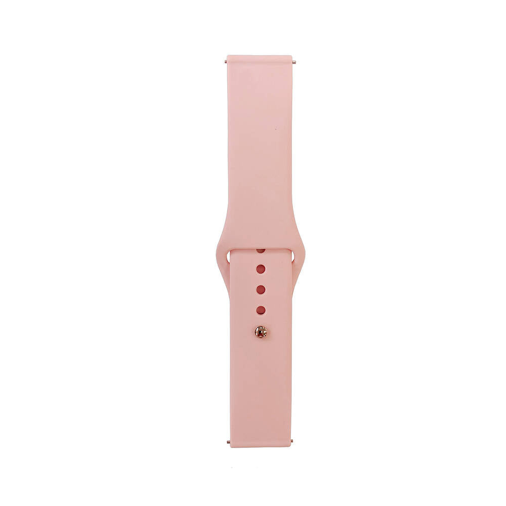 Galaxy Watch Active 2 44mm Band Serisi 20mm Klasik Kordon Silikon Strap Kayış Vintage Rose