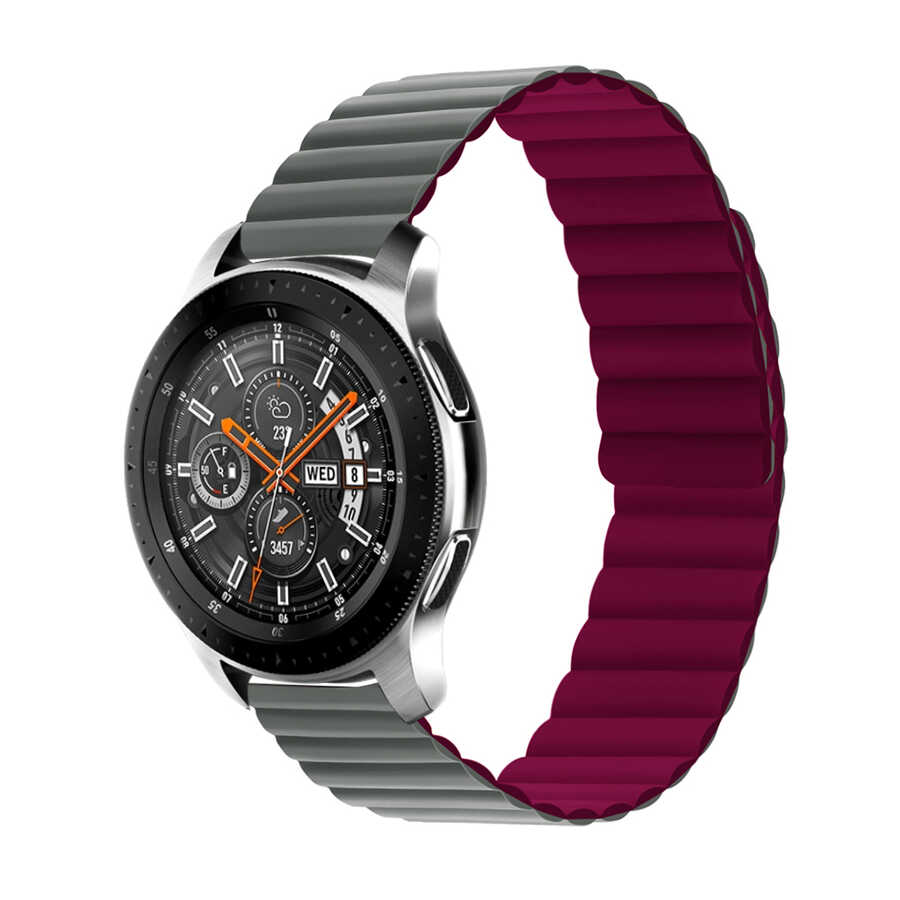 Galaxy Watch Active 2 44mm KRD-52 Kordon Gri-Kırmızı