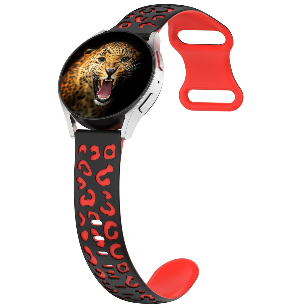 Samsung Galaxy Watch Active 2 44mm KRD-140 20mm Silikon Strap Kordon Siyah-Kırmızı