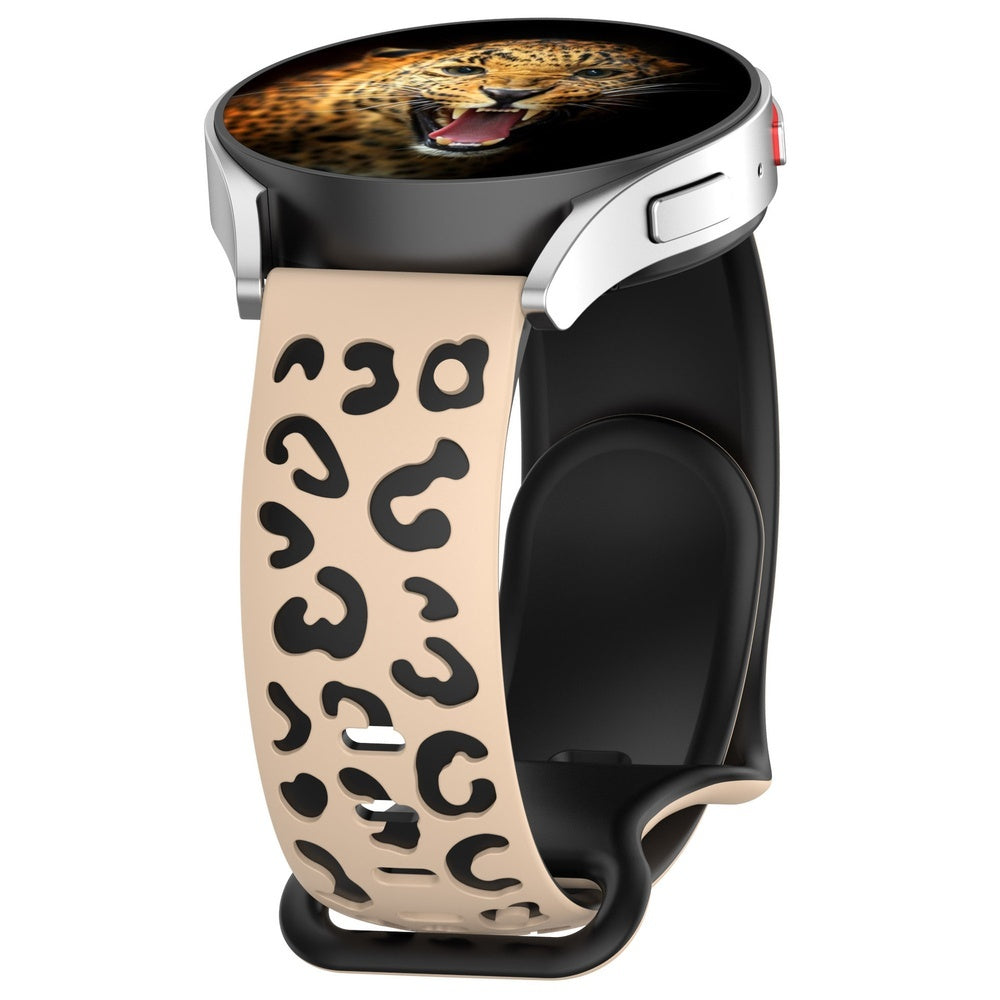 Samsung Galaxy Watch Active 2 44mm KRD-140 20mm Silikon Strap Kordon Bej-Siyah