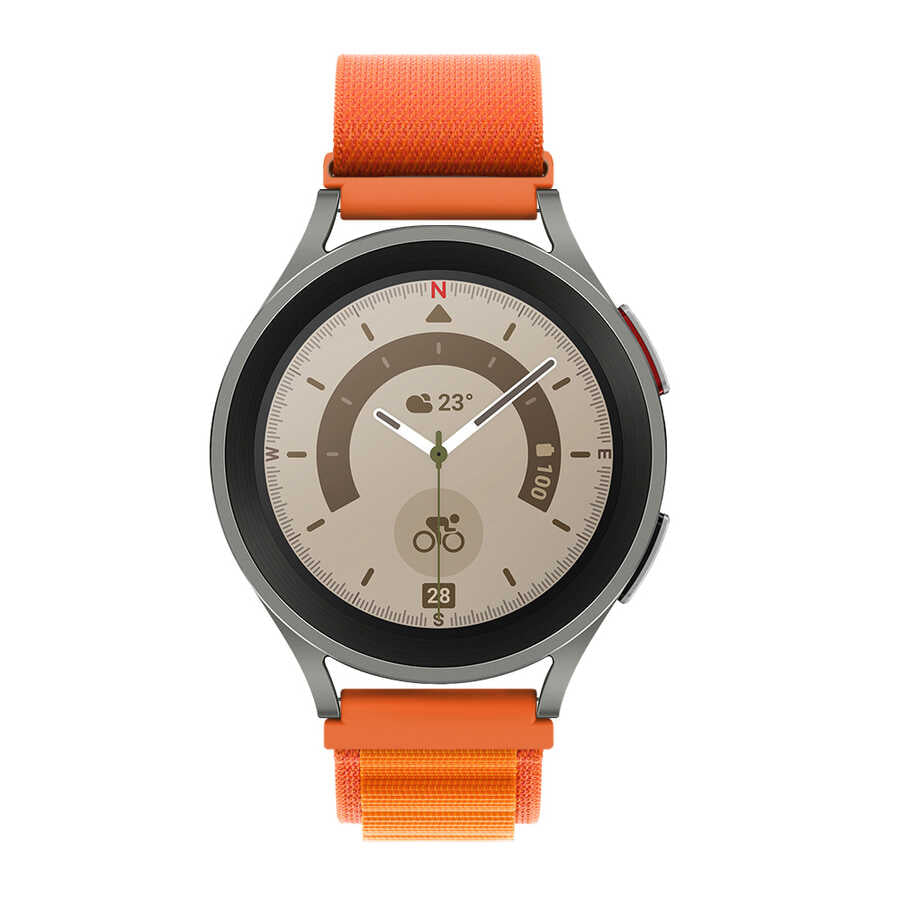 Galaxy Watch Active 2 44mm Zore KRD-74 20mm Hasır Kordon Yeşil