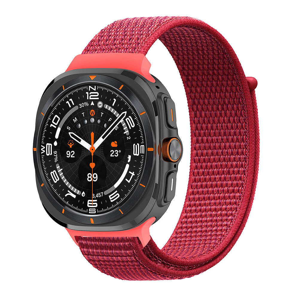Galaxy Watch Ultra 47mm Zore KRD-03 Hasır Kordon Koyu Siyah