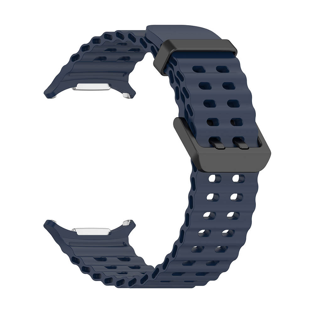 Galaxy Watch Ultra 47mm Zore KRD-118 Tırtıklı Tasarım Silikon Kordon Beyaz