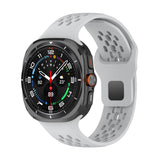Galaxy Watch Ultra 47mm Zore KRD-119 Delikli Tasarım Silikon Kordon Gri