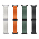 Galaxy Watch Ultra 47mm Zore KRD-120 Naylon Kumaş Hasır Örgülü Kordon Yeşil