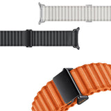 Galaxy Watch Ultra 47mm Zore KRD-120 Naylon Kumaş Hasır Örgülü Kordon Turuncu