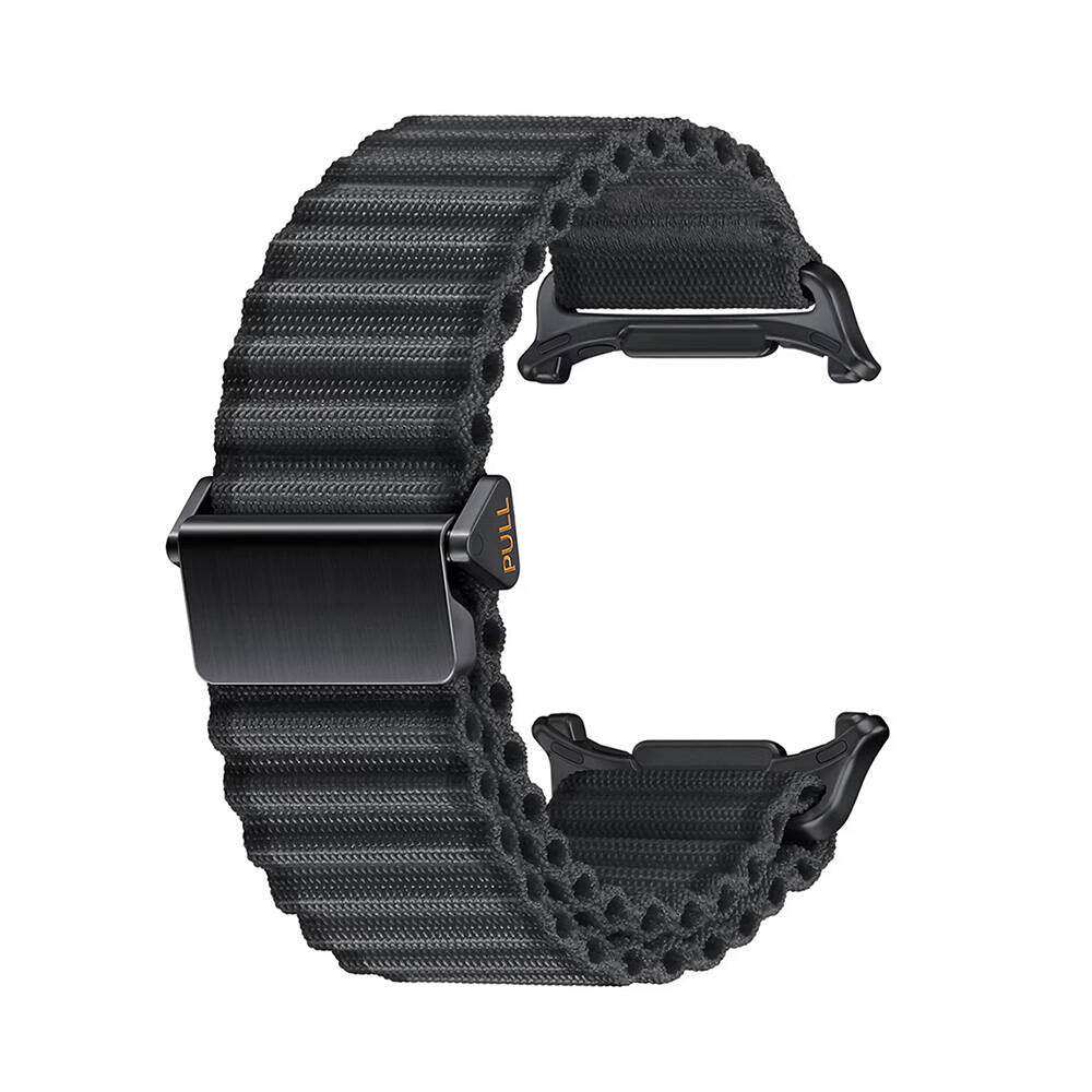 Galaxy Watch Ultra 47mm Zore KRD-120 Naylon Kumaş Hasır Örgülü Kordon Turuncu